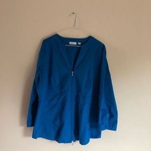 New York & Company Zip Up Blouse